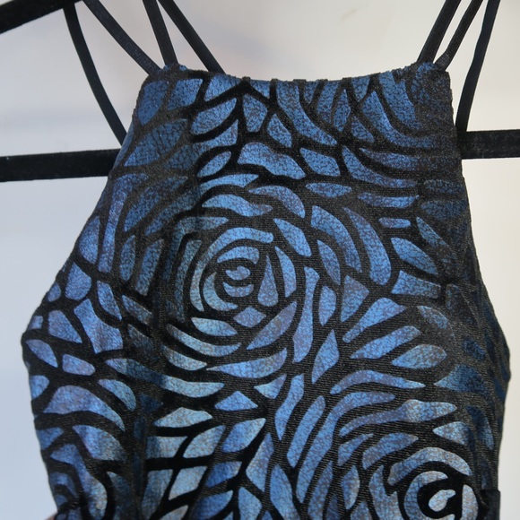 Dark blue and black dress - Picture 1 of 5